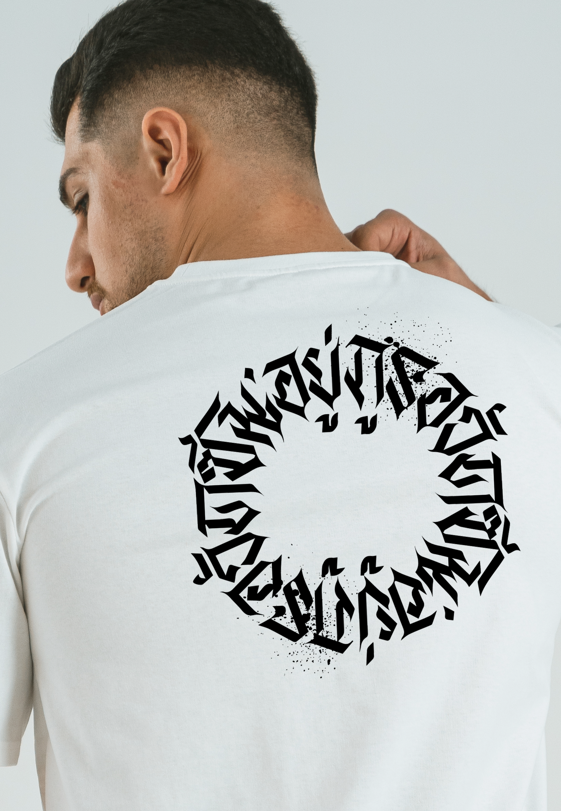 Oversized Men T-Shirt -Calligraphy R3